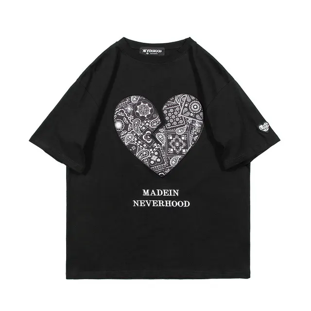 Love West Coast Cashew Print Short Sleeve T shirt Black - Shop at LoveMi