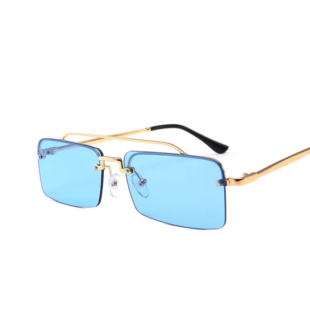Women's Square Ocean Piece Sunglasses Blue - Shop at LoveMi