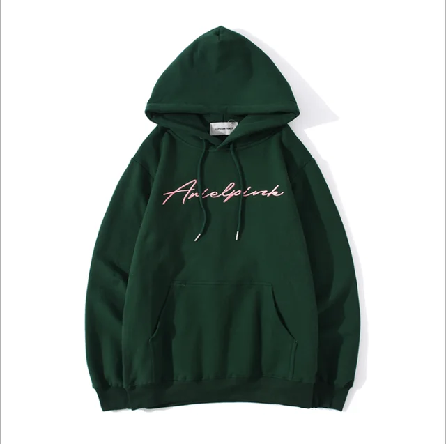 Solid Color Embroidered Letter Pattern Couple Outfit Green - Shop at LoveMi
