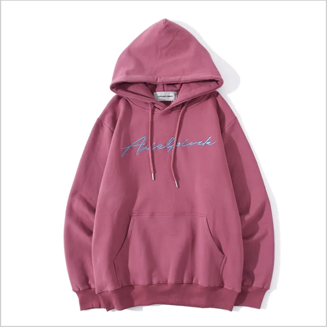 Solid Color Embroidered Letter Pattern Couple Outfit Pink - Shop at LoveMi
