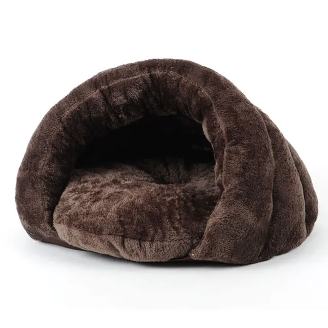 Removable And Washable Cat Kennel Dog Kennel Pet Sleeping Bag Brown - Shop at LoveMi