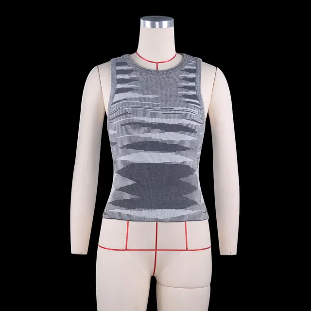 Women's Slim Colored Tops Vest Sweater Grey - Shop at LoveMi
