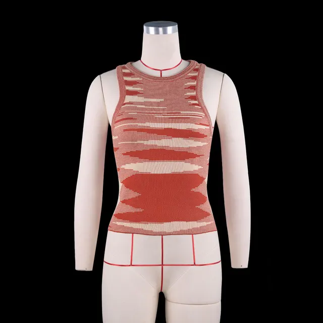 Women's Slim Colored Tops Vest Sweater Red - Shop at LoveMi