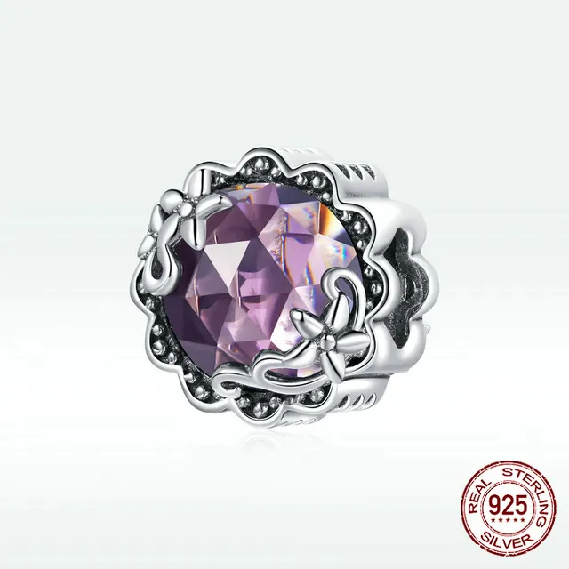 Purple Glass Sterling Silver Bracelet Beaded Silver - Shop at LoveMi