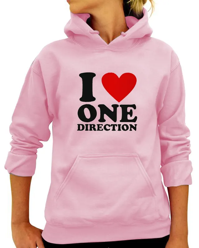 Love ONE DIRECTION Print Hoodie Pink - Shop at LoveMi