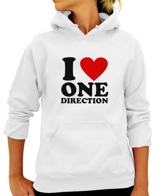 Love ONE DIRECTION Print Hoodie White - Shop at LoveMi