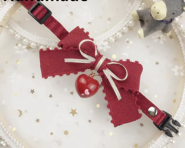 Jewelry Cats And Dogs Sweet Bow Hearts Red - Shop at LoveMi