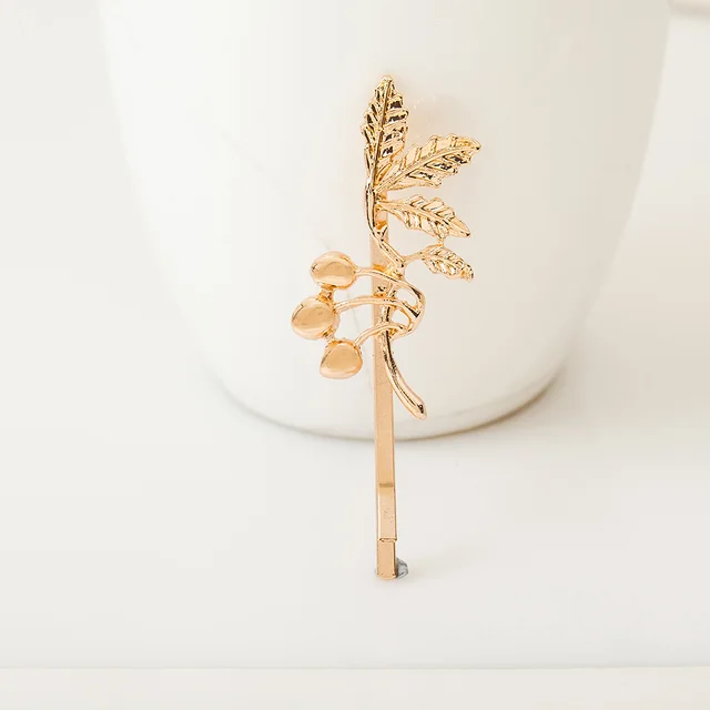 Fashion Metal Leaf Shape Hair Clip Barrettes Women Girls Jewelry Hairpin Bobby Pins Ornament Hair Claws Hair Styling Tool - Shop at LoveMi