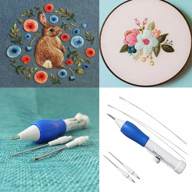 Pratical ABS Plastic DIY Magic Embroidery Pen Set Needle Wea Set - Shop at LoveMi