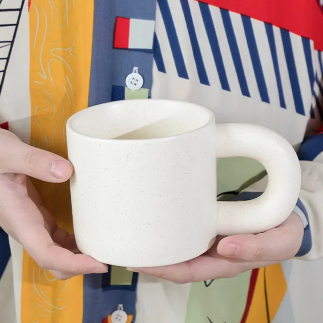 Nordic Cream Ceramic Water Cup Mug Coffee Cup Wind Gift White - Shop at LoveMi