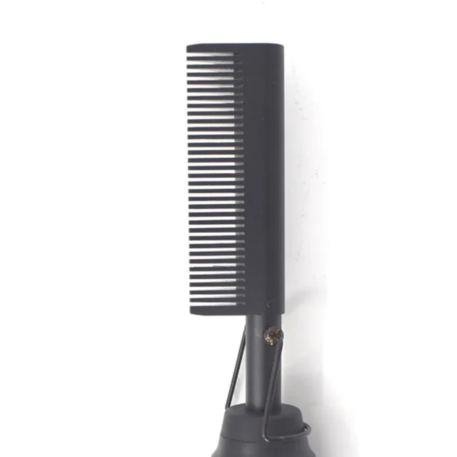 Electric Straight Hair Curling Comb Dry Wet Dual Purpose Copper Comb Black - Shop at LoveMi