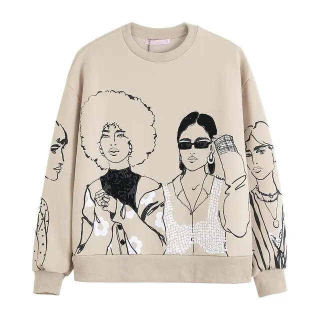 Casual Temperament Pullover Long Sleeved Round Neck Loose Fit Women's Sweater - Shop at LoveMi