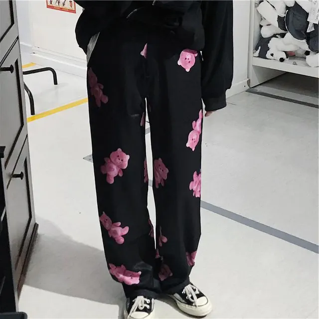 Wide Leg Casual Sports Pants Black - Shop at LoveMi