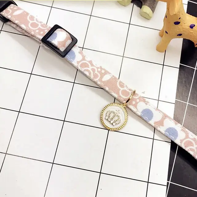 Lightly Adjustable Pet Accessories Sweet Floral Collar Pink - Shop at LoveMi