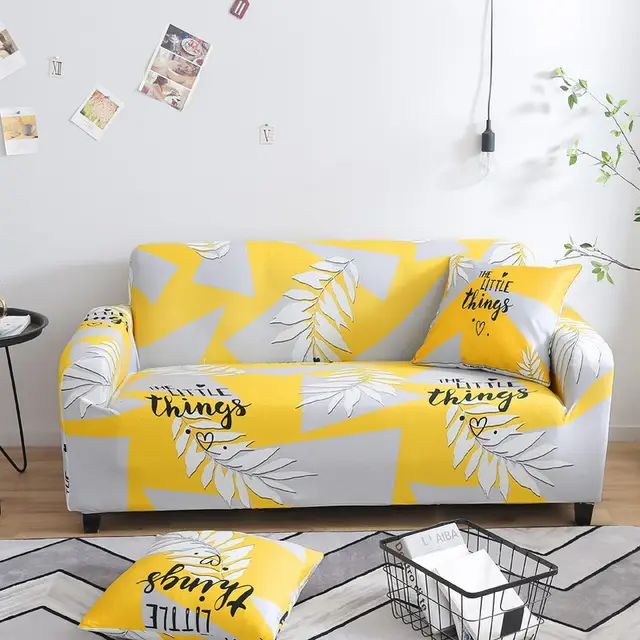 Elastic All inclusive Sofa Cover Yellow - Shop at LoveMi