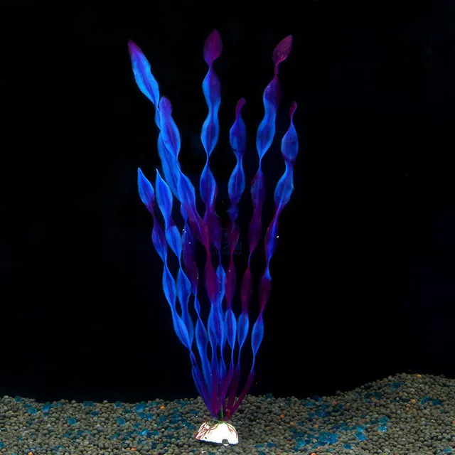 Aquarium Simulation Water Plants North American Fish Tank Landscaping Aquarium Decorations Fake Fish Grass Seabed Thin Strips Of Water Kelp Grass ... Purple B - Shop at LoveMi