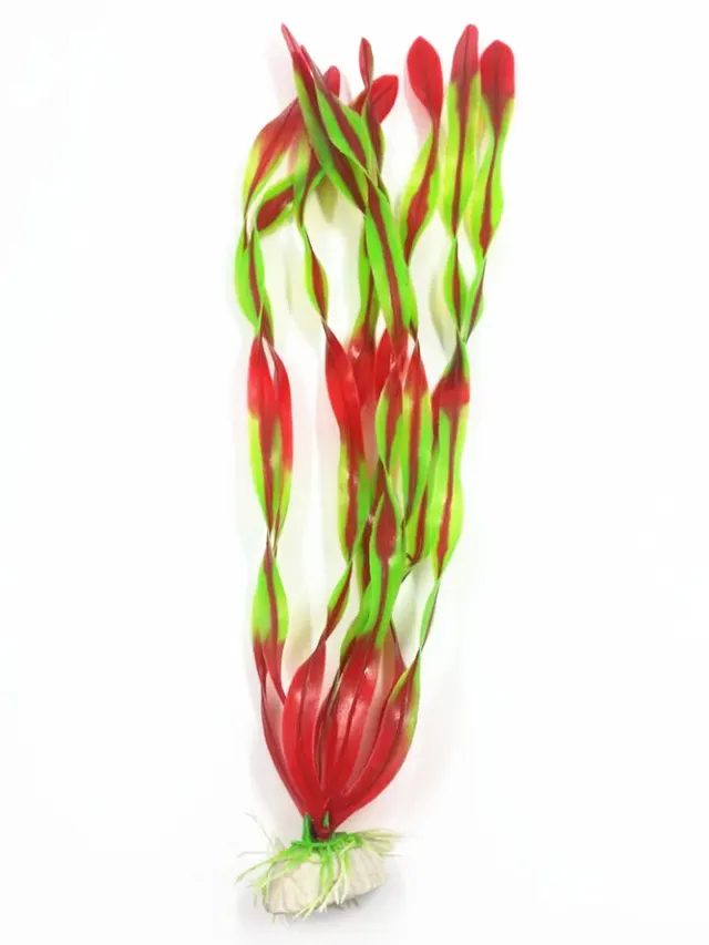 Aquarium Simulation Water Plants North American Fish Tank Landscaping Aquarium Decorations Fake Fish Grass Seabed Thin Strips Of Water Kelp Grass ... Red A - Shop at LoveMi
