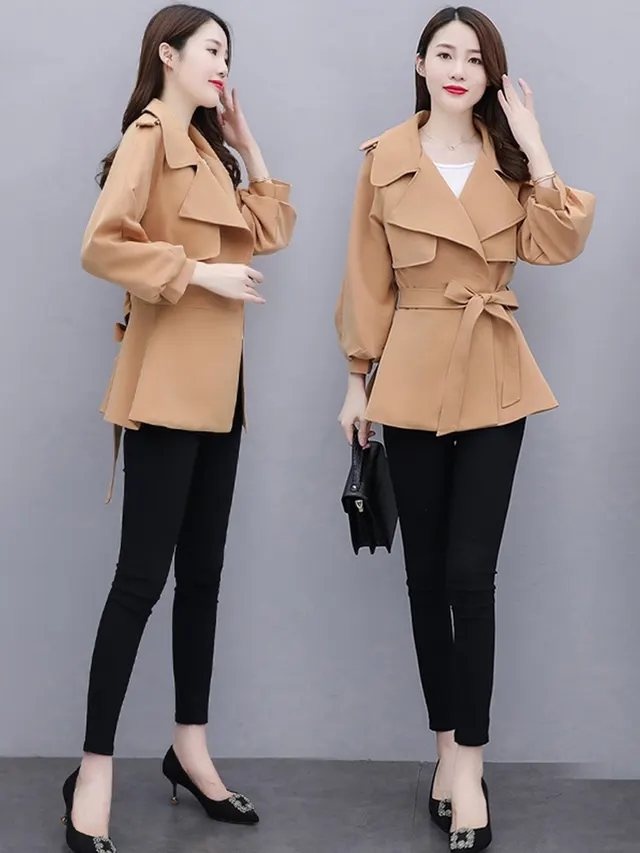 High End Atmospheric Windbreaker, Women's Fashion, Small And Versatile Khaki - Shop at LoveMi