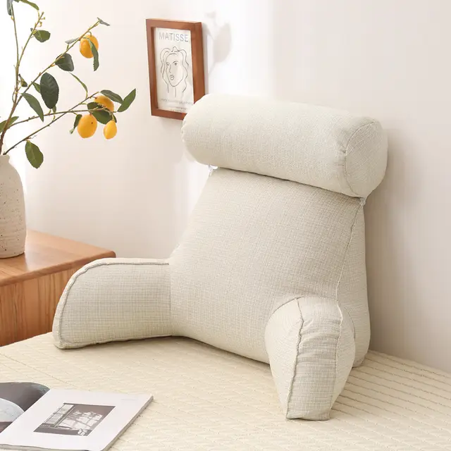 Large Backrest With Arm Neck Pillow Ivory - Shop at LoveMi