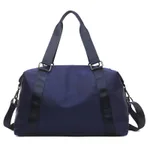 Pure Color Large-capacity Fitness Sports Travel Leisure Shoulder Bag - Blue