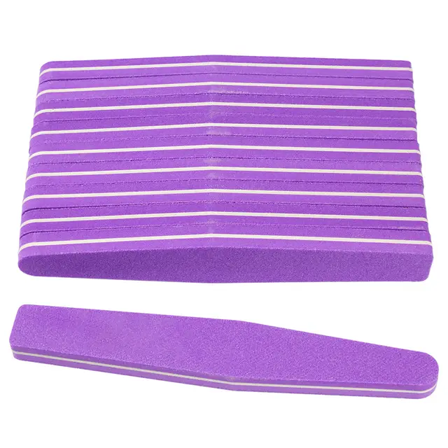 Nail Rubbing Strips Polishing Double Sided Polishing Strips And Sponge Rubs Purple - Shop at LoveMi