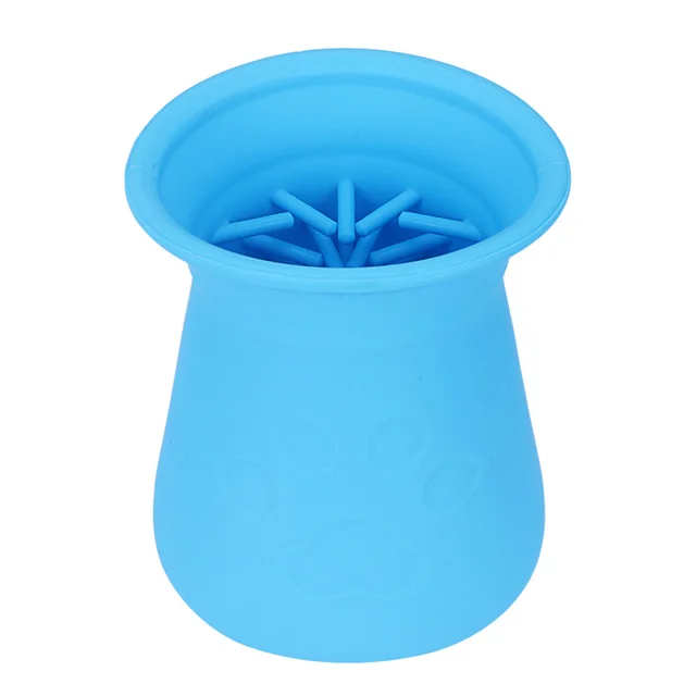 Pet Cleaning Daily Necessities Outing Portable Silicone Foot Washing Cup Blue - Shop at LoveMi