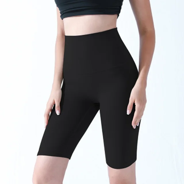 High Waist Hip Lifting Sports Shorts Training Fitness Exercise Five Point Pants Black - Shop at LoveMi