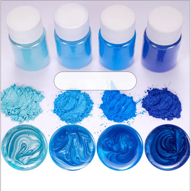 DIY Crystal Epoxy Toning Shiny Symphony Pearl Powder Blue 4Series - Shop at LoveMi