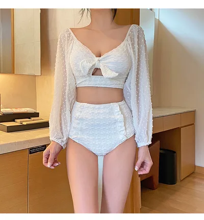 Fashion Lace Long Sleeve Sunscreen Bikini Fashion Lace Long Sleeve Sunsc - Shop at LoveMi