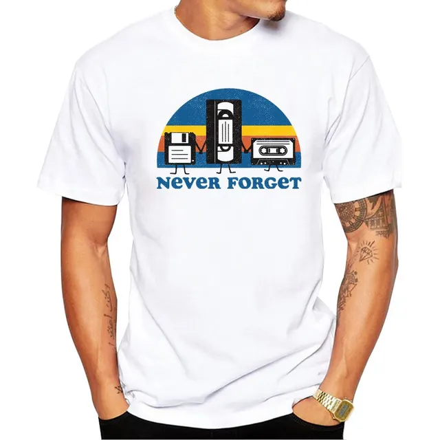 Disk Tape Video Tape Never Forget The Short Sleeve White - Shop at LoveMi