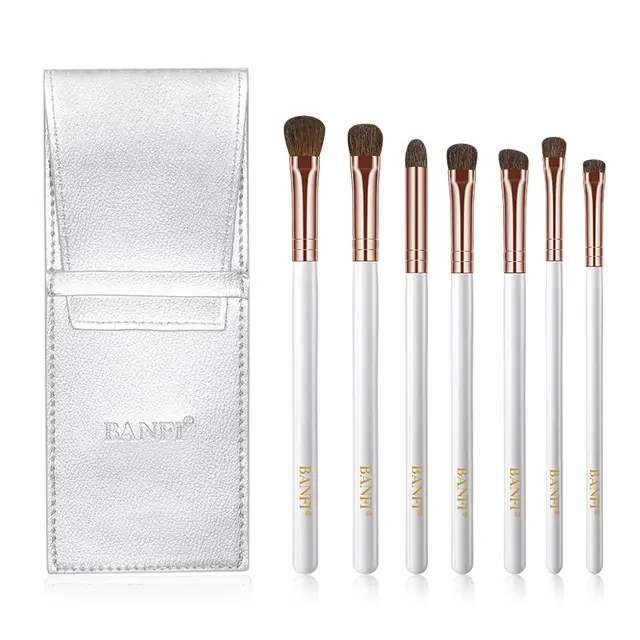 Super Soft Eyeshadow Brush Set White Brown - Shop at LoveMi