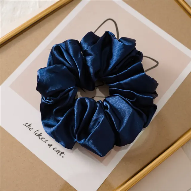 Japanese And Korean Version Of The New Super Hair Circle Ins Navy Blue - Shop at LoveMi
