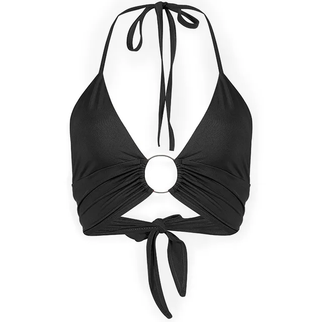 Halter Halter Back And Chest Wrap Women's Inner Vest Top Black - Shop at LoveMi