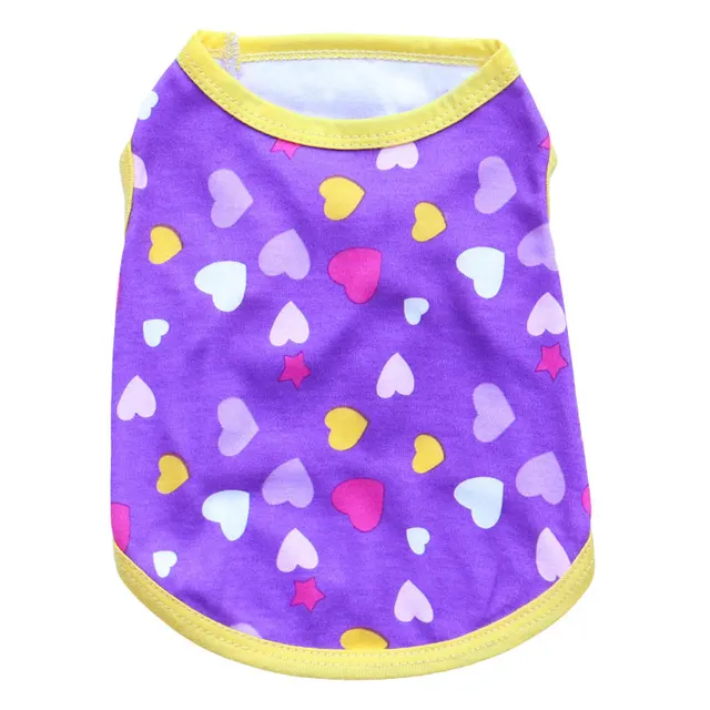 All Printed Love Cotton Jersey Pet Vest Pet Clothing - Shop at LoveMi