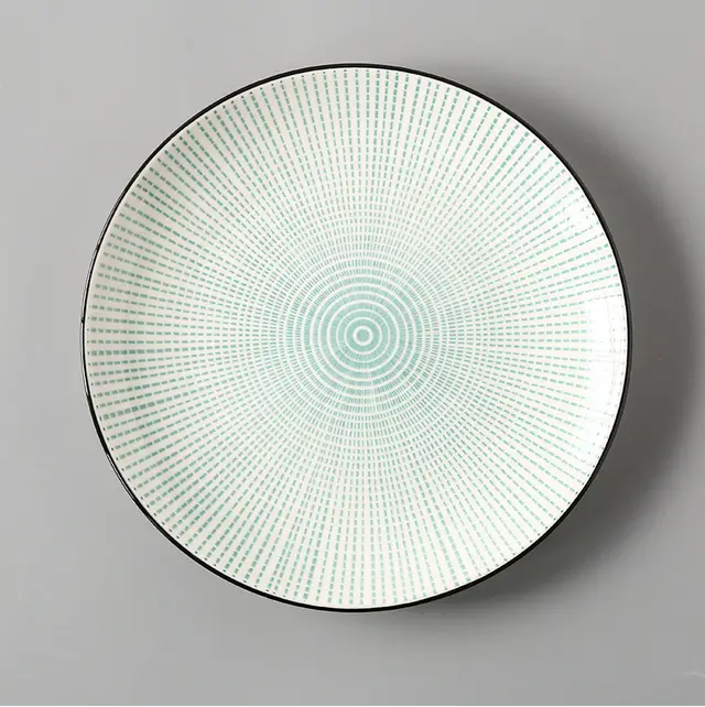 Creative Japanese Ceramic Dishes Dishes Dishes Large Flat Rice Dishes Lu Pupil - Shop at LoveMi