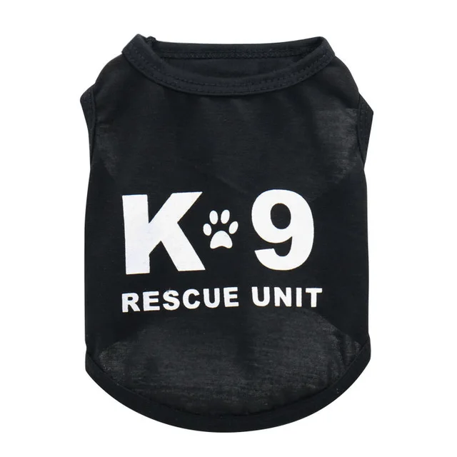 Dog Clothes Spring and Autumn thin Section Breathable Cartoon Vest Black - Shop at LoveMi