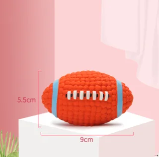 Dog Toy Bite-Resistant Teeth Cleaning Latex Toy Ball - Orange