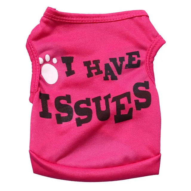 Pet Clothing, Dog Clothes, Polyester Trouble Maker Pet Vest, New Spring And Summer Rose Red - Shop at LoveMi