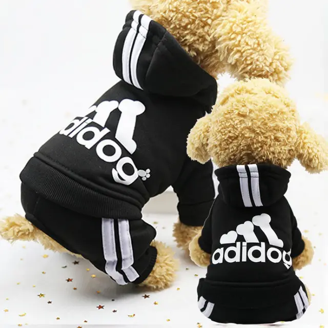 Autumn And Winter New Four Legged Dog Clothes Teddy Bichon Hiromi Winter Clothes Thickened Pet Clothes Cute Black - Shop at LoveMi