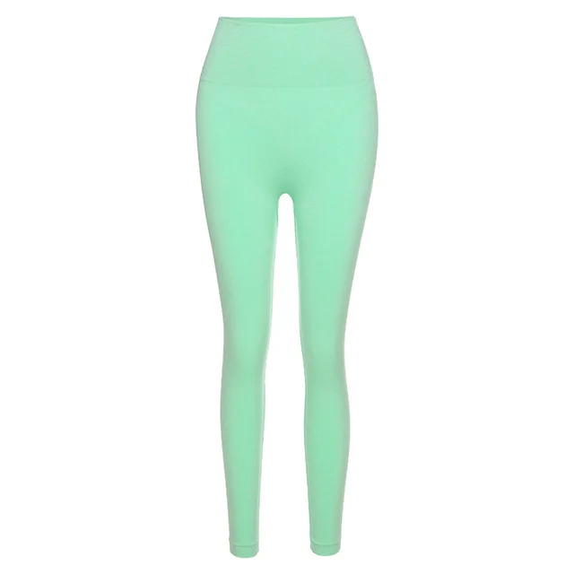 Candy Color Hip Lifting Yoga Pants Green - Shop at LoveMi