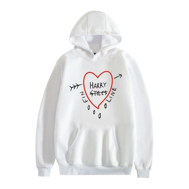 Candy Color Sweatshirt Black Harry Styles Print Hoodie White - Shop at LoveMi