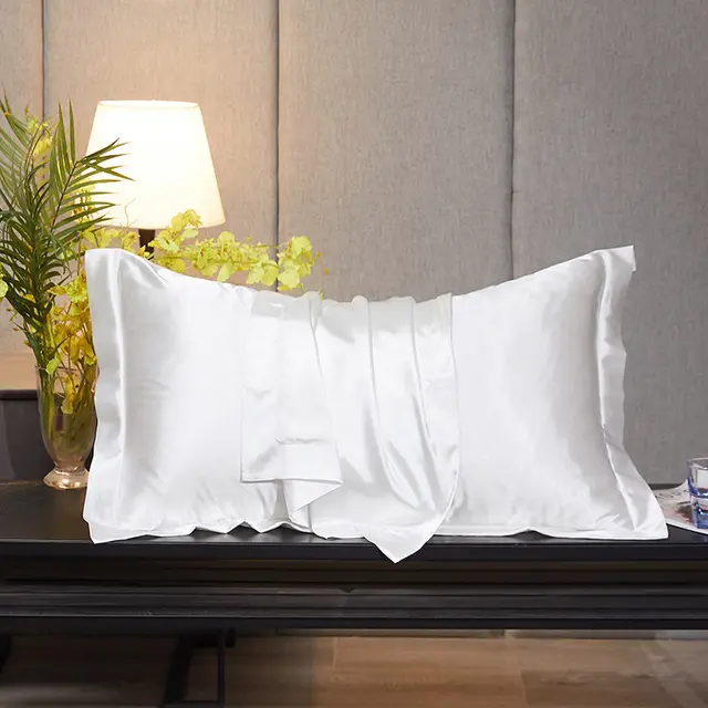 Imitation Silk Pillowcase Ice Silk Bedding Pillow Towel Single Silk Pillowcase White - Shop at LoveMi