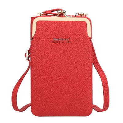 Ladies Crossbody Bag Korean Edition Lychee Pattern Goes With Everything Red - Shop at LoveMi