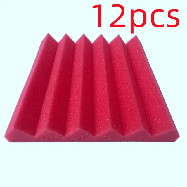 Sound Insulation Cotton, Flame retardant Triangle GSound absorbing Cotton 12Pcs Red - Shop at LoveMi