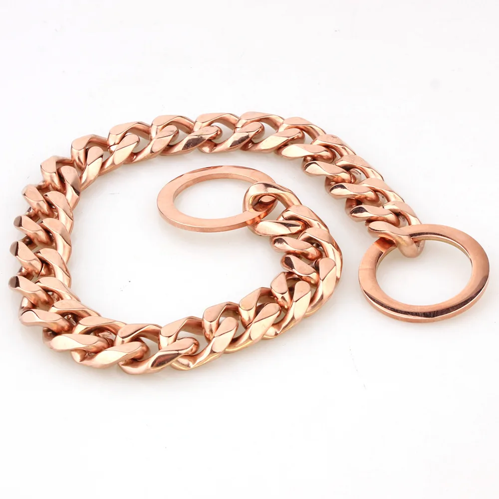 Titanium Steel Stainless Steel Two-tone Polished Gold Collar - Rose Gold