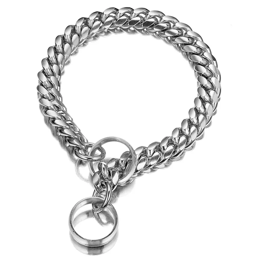 14mm stainless steel titanium steel P chain dog chain - Silver