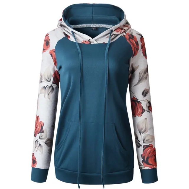 Fashion Printed Tie Dye Pullover Hoodie Women's Sweater Blue - Shop at LoveMi