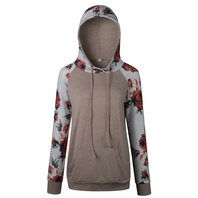Fashion Printed Tie Dye Pullover Hoodie Women's Sweater Light Coffee - Shop at LoveMi