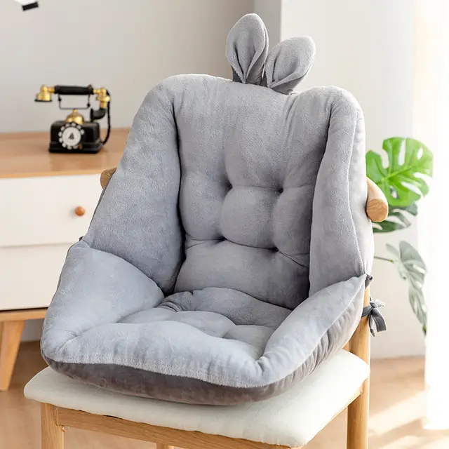 Cotton And Linen Breathable Winter Office Sedentary Cushion Grey - Shop at LoveMi