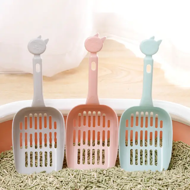 Pet Cleaning Supplies Cat Litter Shovel Large Hole Strip Cat Litter Shovel Colorful - Shop at LoveMi